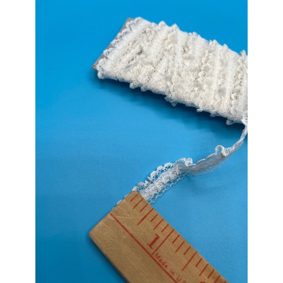 VTG White Lace Trim Ribbon Sewing Embellishment Craft DIY Scrapbooking - 3yd 2ft - Picture 2 of 3